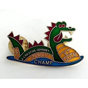 Vintage Odyssey of the Mind VT Vermont Sea Serpent Champ 2001 Pin OM OotM